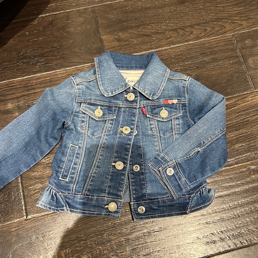 Levi’s denim jacket with peplum waist
